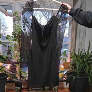 Elegant Black Sheer Nightgown